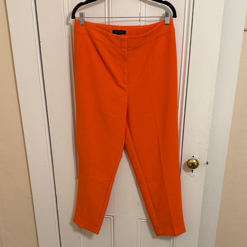 Ann Taylor Bright Orange Cropped Pants